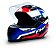 Capacete Fechado GT Super Com Narigueira Vermelho Azul e Branco FW3 Tamanho 58 Viseira Transparente - Imagem 7