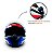 Capacete Fechado GT Super Com Narigueira Vermelho Azul e Branco FW3 Tamanho 58 Viseira Transparente - Imagem 2
