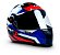 Capacete Fechado GT Super Com Narigueira Vermelho Azul e Branco FW3 Tamanho 58 Viseira Transparente - Imagem 5