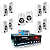 Amplificador Ambiente 500W 4Canais Orion Rc7000bt + 10 Caixas de Som Ambiente 4pol 70w Branca Leson - Imagem 1