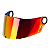 Viseira Capacete Moto compatíveis com LS2 FF358, FW3 GT, GT2 e GTX Revo Vermelho Escuro 1101- RS4 - Imagem 1