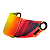 Viseira Capacete Moto compatíveis com LS2 FF358, FW3 GT, GT2 e GTX Revo Vermelho Escuro 1101- RS4 - Imagem 2