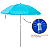 Guarda-sol Bagum Premium Gigante 1,8m Piscina Praia Pesca Camping Grande Azul Bebe - Mor - Imagem 5