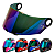 Viseira para Capacete Moto compatíveis com LS2 FF358 FW3 e GT Várias Cores - RS4 - Imagem 2
