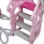 Playground 3 Em 1 Rosa Escorregador, Balanço, Cesta Urso Rosa Importway - Imagem 6