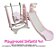 Playground Infantil Balança Cesto Piscina E Escorrega Rosa Importway - Imagem 3