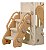 Playground Infantil 4x1 Escorregador Cesta Telescópio Bege Espaço Multifuncional Importway - Imagem 6