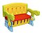 Mesinha Infantil 3 Em 1 Mesa Banco Baú Importway Colorida - Imagem 1