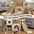 Playground 5 Em 1 Escorregador Túnel Telescópio Cesta Espaço Multifuncional Inferior Bege Importway - Imagem 5