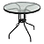 Conjunto de Mesa com Tampo de Vidro 6Peças Cadeiras Dobráveis e Guarda Sol Cinza ou Marrom - Kala - Imagem 4