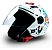 Capacete Moto Tamanho 58 Modelo X Open Stickers Aberto Branco C/ Viseira - Fw3 - Imagem 8
