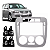 Central Multimídia + Moldura 2 Din VW Gol Saveiro Parati Prata ou Preta para Som/DVD Chinês Japonês - Imagem 3