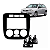 Central Multimídia + Moldura 2 Din VW Gol Saveiro Parati Prata ou Preta para Som/DVD Chinês Japonês - Imagem 2
