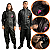 Conjunto Capa De Chuva Com Gola Alta e Bolso Masculino e Feminino Resistente e Impermeável Diversos Tamanhos - Imagem 1