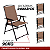 Conjunto Completo Acapulco Aço 4 Cadeiras + Mesa Jardim Área Externa + Ombrelone Guarda-Sol Cor Marrom - Mor - Imagem 6
