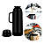 Garrafa Térmica Use 1 Litro Portátil Conserva Bebidas Quentes ou Frias por Horas Ideal para Café, Chá e Leite Preto Mor - Imagem 1
