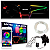 Fita Neon Automotiva Shocklight RGB 5 Canhões 12V Luz Painel Console Porta Controle Via App Bluetooth - Imagem 1