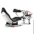 Simulador De Corrida Cockpit FX1 Estação Simples Suporte Para Volante Branco e Vermelho Suporta até 140kg - Extreme - Imagem 7