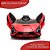 Mini Carro Elétrico Infantil Lamborghini Sian 12v Vermelho Bivolt Com Luz Led E Som Realista - Imagem 7