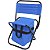 Cadeira Dobrável Camping E Pesca Com Bolso Azul Importway Resistente Portátil E Leve - Imagem 4