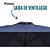 Ombrelone Guarda-sol Articulado 2,70m Azul Importway Proteção Solar Jardim Piscina Praia - Imagem 4