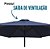 Ombrelone Central 2,70m Azul Importway Com Manivela E Proteção Uv Para Jardim Piscina Praia - Imagem 3