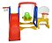 Playground 5x1 Importway Infantil Com Escorregador Balanço Gol E Cesta De Basquete Completo - Imagem 2