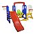 Playground 5x1 Importway Infantil Com Escorregador Balanço Gol E Cesta De Basquete Completo - Imagem 4