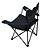 Cadeira Dobrável Preta Importway Com Apoio De Braços E Porta-copos Para Camping, Praia E Pesca - Imagem 4