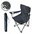Cadeira Dobrável Preta Importway Com Apoio De Braços E Porta-copos Para Camping, Praia E Pesca - Imagem 1