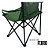 Cadeira Dobrável Verde Importway Com Apoio De Braços E Porta-copos Para Camping, Praia E Pesca - Imagem 5