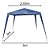 Tenda Gazebo 3x3 Azul Montável Com Bolsa Importway Para Praia Piscina Camping E Eventos - Imagem 2