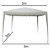 Gazebo 3x3 Articulado Importway Branco Duas Paredes Montagem Rápida Praia Piscina Jardim - Imagem 2