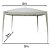 Tenda Gazebo Articulado 3x3m Branco Importway Com Bolsa De Transporte Dobrável Para Praia Camping Festa - Imagem 2