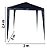 Tenda Gazebo Montável 2x2m Azul Importway Tenda Dobrável Para Praia Jardim Piscina Camping E Eventos - Imagem 2