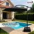 Ombrelone Lateral 3,00m Preto c/Base e Manivela Proteção Solar UV Cobertura Poliéster Resistente Jardim Piscina Varanda - Imagem 3