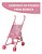 Carrinho De Boneca Tipo Guarda-chuva Rosa Com 4 Rodas Dobrável Leve Portátil Infantil Importway - Imagem 4