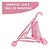 Carrinho De Boneca Tipo Guarda-chuva Rosa Com 4 Rodas Dobrável Leve Portátil Infantil Importway - Imagem 3