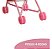 Carrinho De Boneca Tipo Guarda-chuva Rosa Com 4 Rodas Dobrável Leve Portátil Infantil Importway - Imagem 7