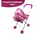 Carrinho De Boneca Importway Rosa Com 4 Rodas Tipo Berço Ideal Para Brincadeiras - Imagem 3