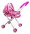 Carrinho De Boneca Importway Rosa Com 4 Rodas Tipo Berço Ideal Para Brincadeiras - Imagem 1