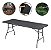 Mesa Dobrável Portátil 1,80x0,73m Preta Importway Vira Maleta Ideal Para Camping E Churrasco - Imagem 1