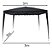 Gazebo Articulado 3x3m Preto Importway Com Duas Paredes Laterais Ideal Para Praia, Camping E Eventos - Imagem 2