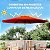Ombrelone Articulado 2,70m Vermelho Com Proteção Uv Ideal Para Jardim, Piscina E Praia - Imagem 7