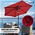 Ombrelone Articulado 2,70m Vermelho Com Proteção Uv Ideal Para Jardim, Piscina E Praia - Imagem 5
