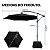 Ombrelone Lateral 3m com Base e Manivela Importway Proteção Solar UV Diversas Cores Jardim Piscina Varanda - Imagem 16