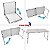 Mesa Camping Dobrável Vira Maleta 120x60cm Importway Com Regulagem Ideal Para Praia E Lazer - Imagem 5