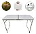 Mesa Camping Dobrável Vira Maleta 120x60cm Importway Com Regulagem Ideal Para Praia E Lazer - Imagem 1
