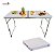 Mesa Camping Dobrável Vira Maleta 120x60cm Importway Com Regulagem Ideal Para Praia E Lazer - Imagem 8