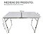 Mesa Camping Dobrável Vira Maleta 120x60cm Importway Com Regulagem Ideal Para Praia E Lazer - Imagem 2